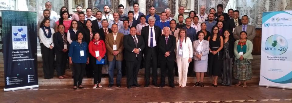 Participants at a UN-SPIDER/SENACYT seminar in Guatemala, 30-31 October 2018