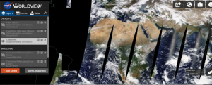 Screenshot of EOSDIS Worldview - NASA