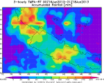 Cumulative 3 day TRMM satellite rainfall estimate