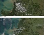Satellite image of flooding in Chile