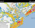 Static example of the experimental potential storm surge inundation map (Image: NOAA)