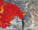 Grading map to monitor fires in the South of Spain (Image: Copernicus)