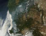 Wildfires blazing in North California (Image: NASA)