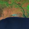 Ghana’s Songor Lagoon seen from space (2000)