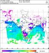INSAT 3D image of precipitation in India