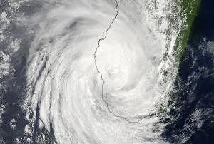 Cyclone Haruna over Madagascar seen by NASA’s Aqua satellite.