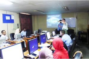 Training the use of space technologies for disaster risk reduction.