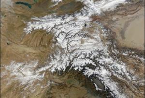 Satellite image of the Himalayan region