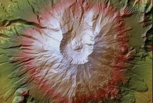 High-resolution lidar image of Mount St. Helens, Washington