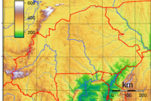 Topographic map of Burkina Faso (Image: Sadalmelik)