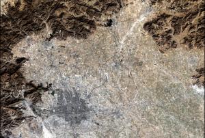 Satellite image of Beijing, China