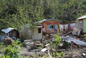 Damage from Hurricane Maria, which struck the island country of Dominica in 2017. Image: Tanya Holden/UK Department for International Development (DFID).